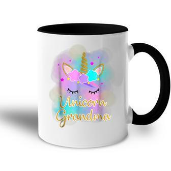 Unicorn Grandma Birthday Girl Colorful Unicorn Kids Accent Mug | Mazezy DE
