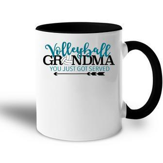 Volleyball Grandma Apparel Gift Cute Volleyball Nana Gift For Womens Accent Mug | Mazezy