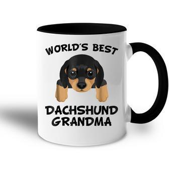 Worlds Best Dachshund Grandma Dog Granddog Accent Mug | Mazezy UK
