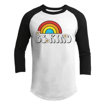 Be Kind Rainbow Orange Anti Bullying Unity Day Kids  Youth Raglan Shirt
