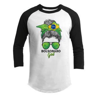 Bolsonaro 2022 Brazilian Girl Brazil Flag Brasil Youth Raglan Shirt - Thegiftio UK