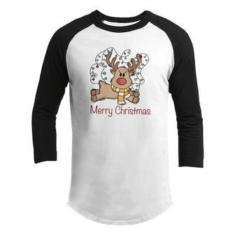 Christmas Deer Merry Christmas Youth Raglan Shirt - Thegiftio UK