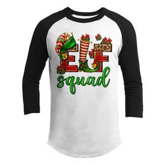 Christmas Elf Squad Funny Xmas Family Matching Pajama Kids V2 Youth Raglan Shirt - Thegiftio UK