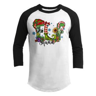 Christmas Elf Squad Funny Xmas Family Matching Pajama Kids Youth Raglan Shirt - Thegiftio UK