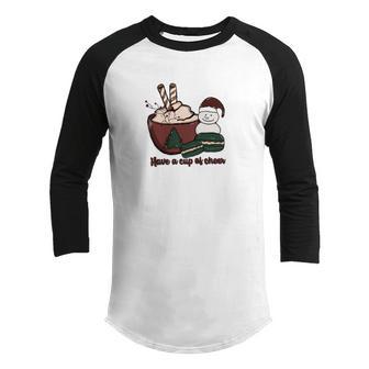Christmas Have A Cup Of Cheer V2 Youth Raglan Shirt - Thegiftio UK