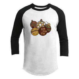 Christmas Ho Ho Ho Ornament Youth Raglan Shirt - Thegiftio UK