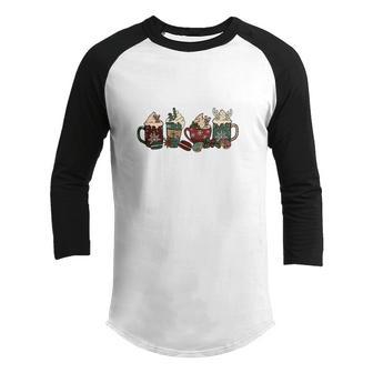 Christmas Latte Gift For Coffee Lover Youth Raglan Shirt - Thegiftio UK