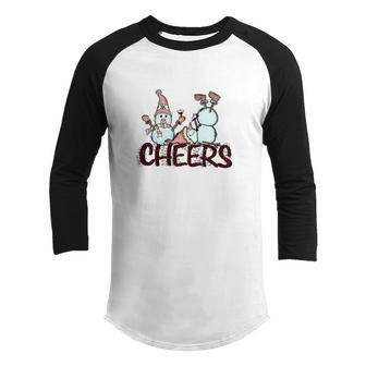 Christmas Snowman Cheer Youth Raglan Shirt - Thegiftio UK