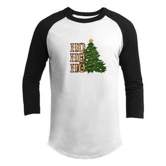 Christmas Tree Ho Ho Ho Youth Raglan Shirt - Thegiftio UK