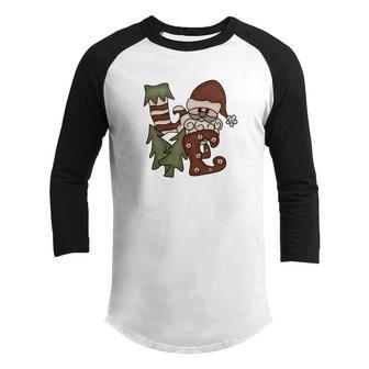 Cute Christmas Santa Love Youth Raglan Shirt - Thegiftio UK