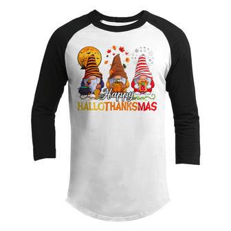 Cute Halloween Christmas Fall Girls Women Kids Gnomes Youth Raglan Shirt - Thegiftio UK