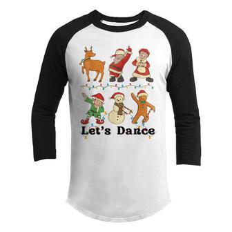 Dabbing Santa Elf Friends Christmas Boys Girls Men Xmas Dab V2 Youth Raglan Shirt - Thegiftio UK