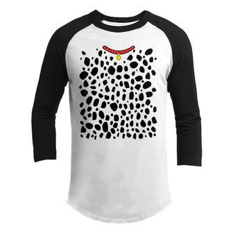 Dog Dalmatian Costume Halloween Costume Adult Kids Youth Raglan Shirt - Thegiftio UK