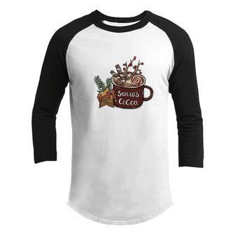 Funny Christmas Santa Cocoa Youth Raglan Shirt - Thegiftio UK