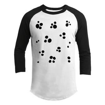 Funny Halloween Dalmatian Dog Costume Men Women Kids Youth Raglan Shirt - Thegiftio UK