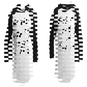 Funny Halloween Dalmatian Dog Costume Men Women Kids Youth Raglan Shirt - Thegiftio