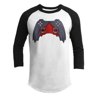 Halloween Skeleton Zombie Gaming Controllers Mummy Boys Kids V10 Youth Raglan Shirt - Thegiftio UK