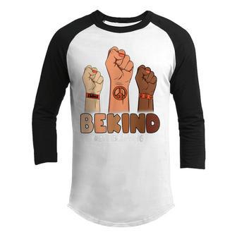Hands Be Kind Anti Bullying Unity Day 2022 Girl Women Orange Youth Raglan Shirt - Thegiftio UK