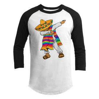 Hispanic Heritage Month Mexico Boy Men Dabbing Mexican Youth Raglan Shirt - Thegiftio UK