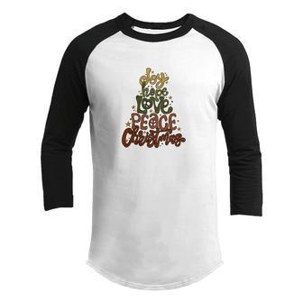 Joy Love Hope Peace Christmas Youth Raglan Shirt - Thegiftio UK