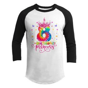 Kids 8 Year Old Gifts 8Th Birthday Girls Unicorn Face Tie Dye Youth Raglan Shirt - Thegiftio UK