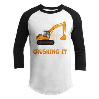 Kids Kids Thirn 13Th Birthday Construction Boy 13 Years Old Youth Raglan Shirt - Thegiftio UK