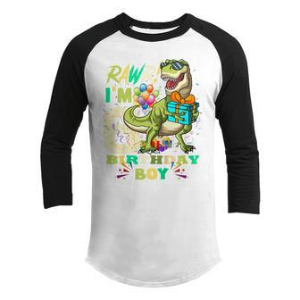 Kids Rawr Im 6 6 Year Old 6Th Birthday Boy T Rex Dinosaur Youth Raglan Shirt - Thegiftio UK
