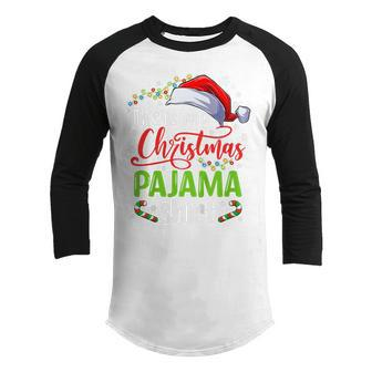 Kids This Is My Christmas Pajama Candy Santa Lights Party Youth Raglan Shirt - Thegiftio UK