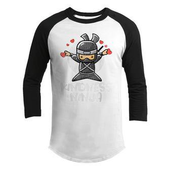 Kindness Ninja Funny Kids Unity Day Orange Anti Bullying Youth Raglan Shirt - Thegiftio UK