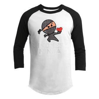 Kindness Ninja Funny Unity Day Orange Anti Bullying Kids V3 Youth Raglan Shirt - Thegiftio UK