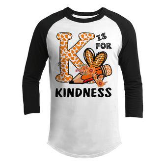Kindness Unity Day Orange No Bullying Teachers Kids Youth Raglan Shirt - Thegiftio UK
