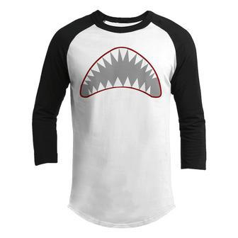 Mens Shark Boy Shark Jaw Youth Raglan Shirt - Thegiftio UK