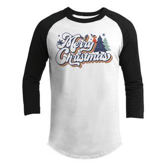Merry Christmas Retro Christmas Tree Kids Men Women Youth Raglan Shirt - Thegiftio UK