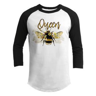 Queen Bee Save The Bees Cute Gifts For Women Girls Bee Lover Youth Raglan Shirt - Thegiftio UK