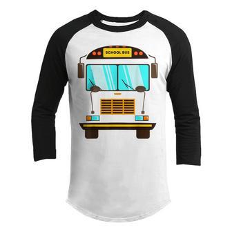 School Bus Costume Funny Yellow School Bus Driver V2 Youth Raglan Shirt - Thegiftio UK