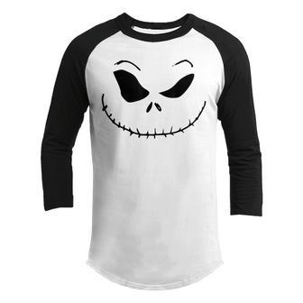 Spooky Ghost Face Halloween Men Women Kids V2 Youth Raglan Shirt - Thegiftio UK
