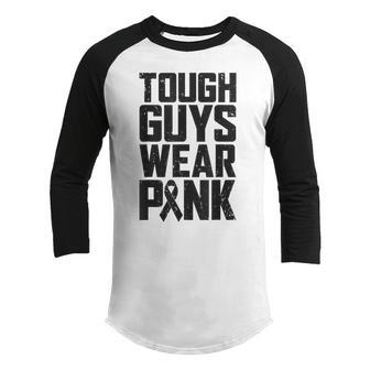 Tough Guys Wear Pink Breast Cancer Awareness Men Boys Gifts Youth Raglan Shirt - Thegiftio UK