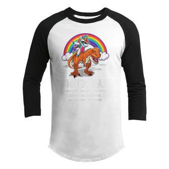Unicorn Dinosaur Bullying Orange Anti Bullying Unity Day Kid Youth Raglan Shirt - Thegiftio UK