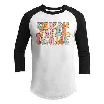 Unity Day Orange Kids Kindness Groovy Anti-Bullying Youth Raglan Shirt - Thegiftio UK