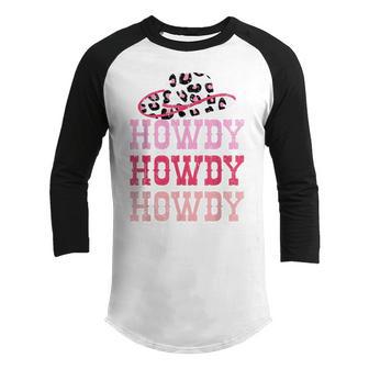 Vintage White Howdy Rodeo Western Country Southern Cowgirl V3 Youth Raglan Shirt - Thegiftio UK