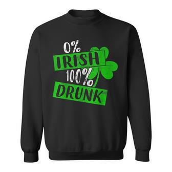 0 Irish 100 Drunk St Patrick Day Lucky Beer Lover Sweatshirt - Seseable