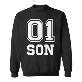 01 Son Number 1 One Funny Gift Christmas Men Women Sweatshirt Graphic Print Unisex - Thegiftio UK
