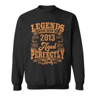10 Year Old Gifts Legends Born In 2013 Vintage 10Th Birthday Sweatshirt - Seseable