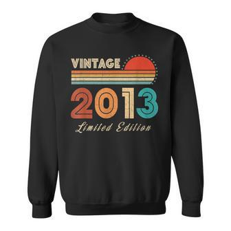 10 Year Old Vintage 2013 Limited Edition 10Th Birthday Men Women Sweatshirt Graphic Print Unisex - Seseable