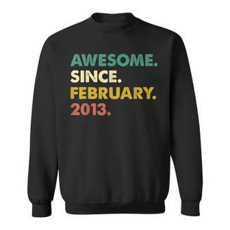 10 Years Old Gifts Awesome Since February 2013 10Th Birthday Men Women Sweatshirt Graphic Print Unisex - Seseable