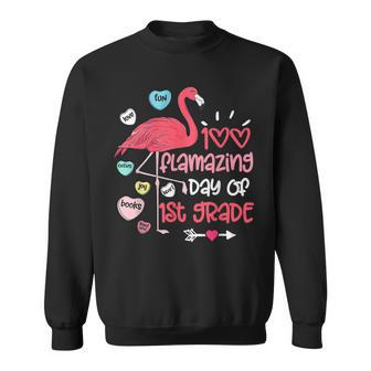 100 Flamazing Days Of 1St Grade Flamingo 100Th Day Teachers V2 Men Women Sweatshirt Graphic Print Unisex - Thegiftio UK