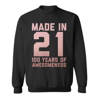 100. Geburtstag Langarmshirt für Frauen und Männer, 100 Jahre Oma & Opa Design Sweatshirt - Seseable