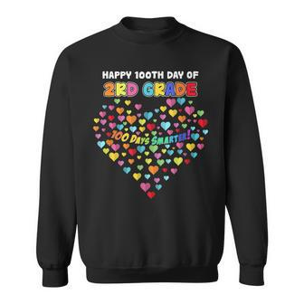 100 Hearts 100Th Day Of 2Rd Grade Smarter Student & Teacher Men Women Sweatshirt Graphic Print Unisex - Thegiftio UK