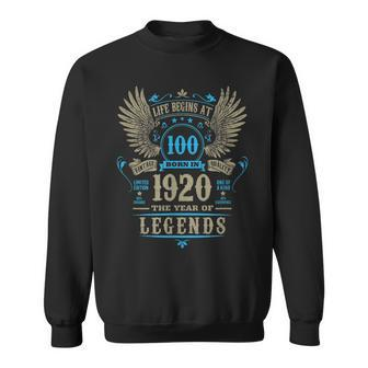 100 Jahre Legende Sweatshirt Männer, Perfektes 1920 Geburtstags-Outfit - Seseable