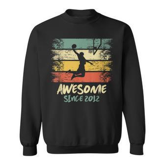 10Th Birthday Basketball Player Awesome Since 2012 Vintage Sweatshirt - Seseable